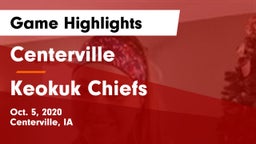 Centerville  vs Keokuk Chiefs Game Highlights - Oct. 5, 2020