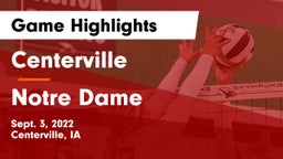 Centerville  vs Notre Dame  Game Highlights - Sept. 3, 2022