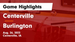 Centerville  vs Burlington  Game Highlights - Aug. 26, 2023