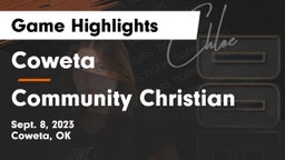 Coweta  vs Community Christian  Game Highlights - Sept. 8, 2023