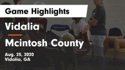 Vidalia  vs Mcintosh County Game Highlights - Aug. 25, 2020
