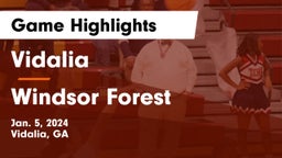 Vidalia  vs Windsor Forest  Game Highlights - Jan. 5, 2024