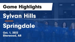 Sylvan Hills  vs Springdale  Game Highlights - Oct. 1, 2022