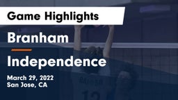 Branham  vs Independence Game Highlights - March 29, 2022