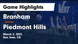 Branham  vs Piedmont Hills  Game Highlights - March 2, 2023
