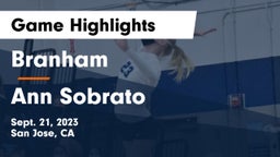 Branham  vs Ann Sobrato  Game Highlights - Sept. 21, 2023