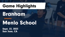 Branham  vs Menlo School Game Highlights - Sept. 22, 2023