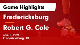 Fredericksburg  vs Robert G. Cole  Game Highlights - Jan. 8, 2021