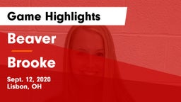 Beaver  vs Brooke  Game Highlights - Sept. 12, 2020