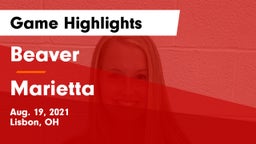 Beaver  vs Marietta Game Highlights - Aug. 19, 2021