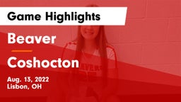 Beaver  vs Coshocton Game Highlights - Aug. 13, 2022
