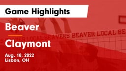 Beaver  vs Claymont Game Highlights - Aug. 18, 2022