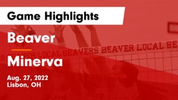Beaver  vs Minerva  Game Highlights - Aug. 27, 2022