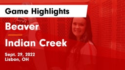 Beaver  vs Indian Creek  Game Highlights - Sept. 29, 2022
