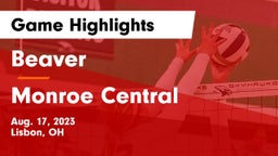 Beaver  vs Monroe Central Game Highlights - Aug. 17, 2023