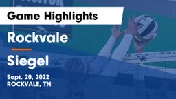 Rockvale  vs Siegel  Game Highlights - Sept. 20, 2022