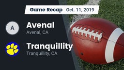 Recap: Avenal  vs. Tranquillity  2019