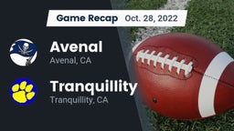 Recap: Avenal  vs. Tranquillity  2022
