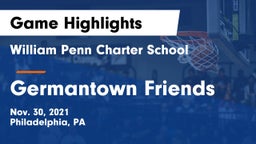 William Penn Charter School vs Germantown Friends  Game Highlights - Nov. 30, 2021