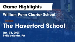 William Penn Charter School vs The Haverford School Game Highlights - Jan. 31, 2023