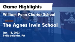 William Penn Charter School vs The Agnes Irwin School Game Highlights - Jan. 18, 2022