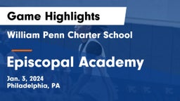 William Penn Charter School vs Episcopal Academy Game Highlights - Jan. 3, 2024