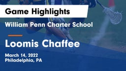 William Penn Charter School vs Loomis Chaffee Game Highlights - March 14, 2022