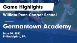 William Penn Charter School vs Germantown Academy Game Highlights - May 20, 2022
