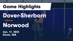 Dover-Sherborn  vs Norwood  Game Highlights - Jan. 17, 2023