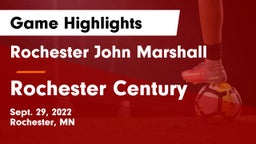 Rochester John Marshall  vs Rochester Century  Game Highlights - Sept. 29, 2022