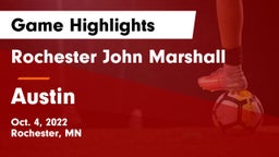 Rochester John Marshall  vs Austin  Game Highlights - Oct. 4, 2022
