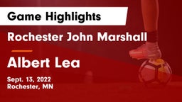 Rochester John Marshall  vs Albert Lea  Game Highlights - Sept. 13, 2022