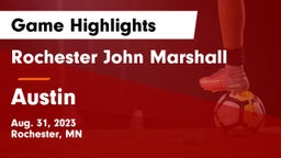 Rochester John Marshall  vs Austin  Game Highlights - Aug. 31, 2023