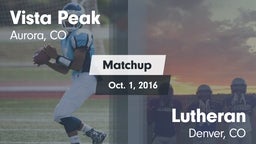 Matchup: Vista Peak vs. Lutheran  2016