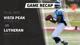 Recap: Vista Peak  vs. Lutheran  2016