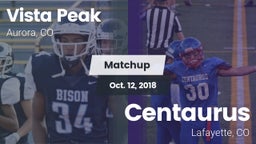 Matchup: Vista Peak vs. Centaurus  2018