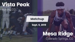 Matchup: Vista Peak vs. Mesa Ridge  2019
