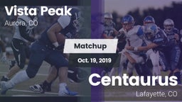 Matchup: Vista Peak vs. Centaurus  2019