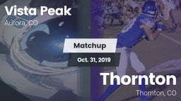 Matchup: Vista Peak vs. Thornton  2019