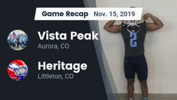Recap: Vista Peak  vs. Heritage  2019