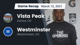 Recap: Vista Peak  vs. Westminster  2021