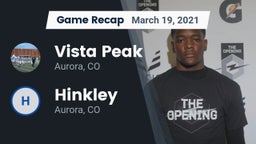 Recap: Vista Peak  vs. Hinkley  2021