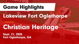 Lakeview Fort Oglethorpe  vs Christian Heritage  Game Highlights - Sept. 21, 2020