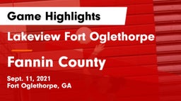 Lakeview Fort Oglethorpe  vs Fannin County  Game Highlights - Sept. 11, 2021