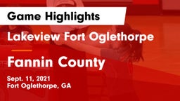 Lakeview Fort Oglethorpe  vs Fannin County  Game Highlights - Sept. 11, 2021
