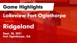 Lakeview Fort Oglethorpe  vs Ridgeland  Game Highlights - Sept. 30, 2021