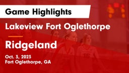 Lakeview Fort Oglethorpe  vs Ridgeland  Game Highlights - Oct. 3, 2023