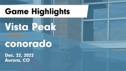Vista Peak  vs conorado Game Highlights - Dec. 22, 2022