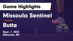 Missoula Sentinel  vs Butte  Game Highlights - Sept. 7, 2023