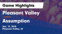 Pleasant Valley  vs Assumption  Game Highlights - Jan. 19, 2018